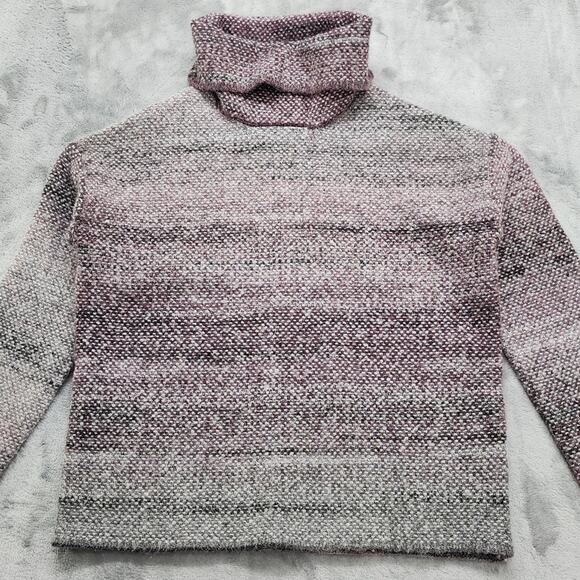 Max Studio Sweater‎ Womens Size S Purple Variegated Turtleneck Pullover Stretch - Picture 2 of 9